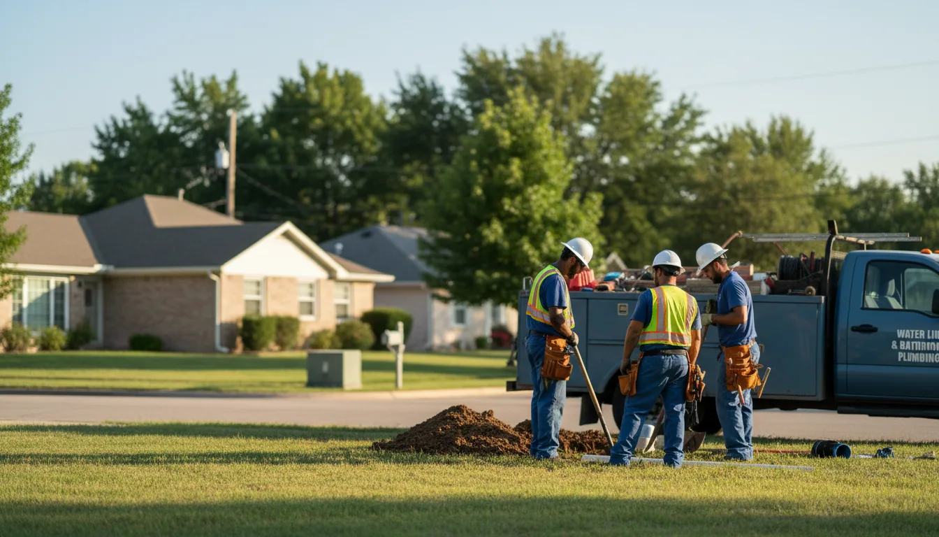 Residential water line and bathroom plumbing service in California, PA
